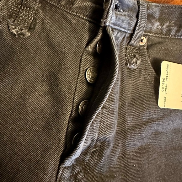 NWT Free People cut off high rise washed black shorts in women's size 24. NWT - Picture 5 of 6